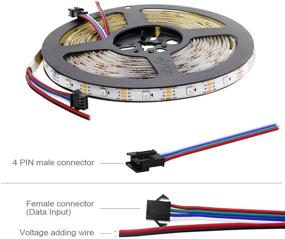 img 3 attached to 🌈 WS2815 LED Strip Lights - 5M 150 Pixels, Aclorol Individual Addressable 5050 RGB Flex Light with Epoxy Waterproof IP65, 12V DC - White PCB