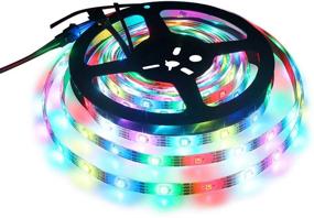 img 4 attached to 🌈 WS2815 LED Strip Lights - 5M 150 Pixels, Aclorol Individual Addressable 5050 RGB Flex Light with Epoxy Waterproof IP65, 12V DC - White PCB