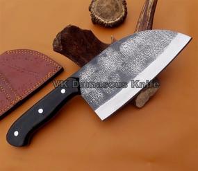 img 1 attached to 🔪 Premium JNR TRADERS Handmade Carbon Steel Cleaver Chopper Kitchen Chef Knife: Micarta VK2185