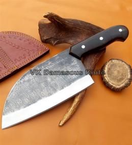 img 3 attached to 🔪 Premium JNR TRADERS Handmade Carbon Steel Cleaver Chopper Kitchen Chef Knife: Micarta VK2185
