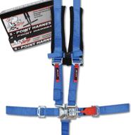 aces racing 5 point harness with 2 inch padding e4 certified (blue) logo