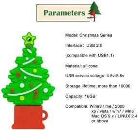 img 2 attached to 🎄 USB-флешка "Елочка" 16 ГБ: Праздничный подарок с цепочкой для семьи, детей, друзей, студентов и учителей - Счастливого Рождества!