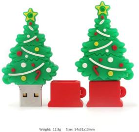 img 1 attached to 🎄 USB-флешка "Елочка" 16 ГБ: Праздничный подарок с цепочкой для семьи, детей, друзей, студентов и учителей - Счастливого Рождества!