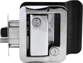 img 1 attached to 🔒 Chrome Paddle Deadbolt Entry Door Lock for RV Travel Trailers