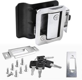 img 4 attached to 🔒 Chrome Paddle Deadbolt Entry Door Lock for RV Travel Trailers