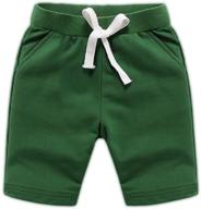 ding dong toddler summer shorts（white boys' clothing and shorts logo