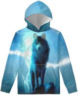 👕 cozy up this season with upetstory hoodies: long sleeve hooded sweatshirts for kids with pockets in s-xl sizes logo