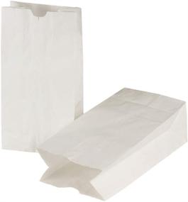 img 3 attached to Hygloss 6# White Paper Bags - 100 Pack | Flat Bottom Kraft Lunch 🛍️ Party Favors, Puppets, Crafts & More - Large Size (6 x 3.5 x 11.25 Inch)