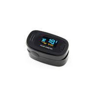 💉 black cms50na fingertip pulse oximeter by contec - spo2 pulse rate blood oxygen meter with oled display логотип