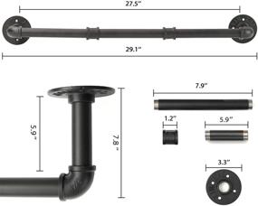 img 2 attached to Industrial Pipe Clothing Rack: Stylish & Sturdy Storage Solution for Retail Display, Closet Organization & Laundry