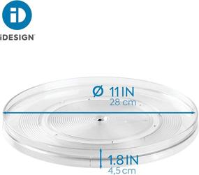 img 2 attached to 🔄 Clear 11 Inches iDesign Linus Turntable for Kitchen Pantry, Countertop, Shelf, Table, Vanity, Bathroom - Efficient Organizer