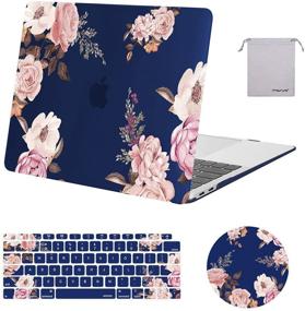 img 4 attached to 💻 MOSISO MacBook Air 13 inch Case 2020-2018 Release: A2337 M1, A2179, A1932, Retina Display with Touch ID – Blue Plastic Peony Hard Shell with Keyboard Cover, Mouse Pad, and Storage Bag