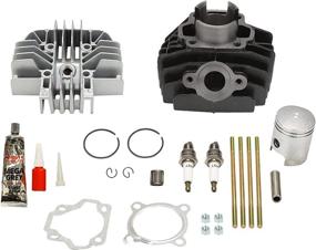 img 4 attached to BLACKHORSE-RACING Cylinder Gasket Piston Ring Kit Set for Yamaha PW80 1983-2006: Replaces OEM Parts