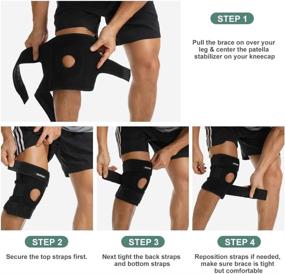 img 1 attached to 🏋️ BERTER Open Patella Knee Brace: Stabilizer Neoprene Support for Men Women - Running, Basketball, Meniscus Tear, Arthritis, ACL - Joint Pain Relief