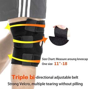 img 2 attached to 🏋️ BERTER Open Patella Knee Brace: Stabilizer Neoprene Support for Men Women - Running, Basketball, Meniscus Tear, Arthritis, ACL - Joint Pain Relief