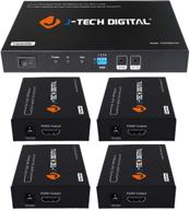 j-tech digital 1x4 hdmi экстендер сплиттер комбо - до 164 футов (50 м) при 1080p через кабель cat5e/cat6 с локальным проходным выходом, двунаправленным управлением ик (jtdhdex1x4) логотип