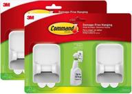 🧴 value pack of 2 command spray bottle hangers with 4 large strips (17009-hw2es) логотип