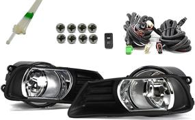 img 4 attached to FL7011 Clear Fog Lights Bumper Lamps Kit with Switch Wiring for RP Remarkable Power 2007 2008 2009 Camry