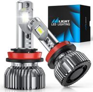 nilight h11/h9/h8 led headlight bulbs: ultra-bright 70w 14000lm, cool white h11 low beam headlight bulb - ip67 rated logo