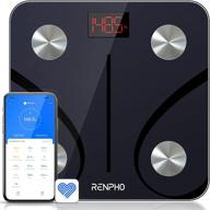 renpho bluetooth body fat scale - digital weight scale for bathroom - smart body composition analyzer with wireless bmi - compact health monitor - smartphone app compatible - 396 lbs capacity logo