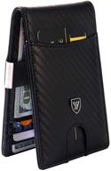 premium carbon fiber leather wallet: stylish and durable money organizer logo