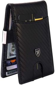 img 4 attached to Premium Carbon Fiber Leather Wallet: Stylish and Durable Money Organizer