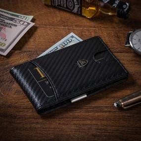 img 2 attached to Premium Carbon Fiber Leather Wallet: Stylish and Durable Money Organizer