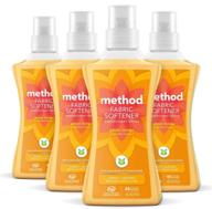 🌿 method fabric softener ginger mango: long-lasting freshness & value pack; 4-count, 53.5 ounces - packaging may vary logo