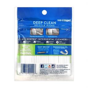 img 2 attached to DenTek Deep Clean Dental Picks, Fresh Mint 2-Pack, 100-Count per Pack