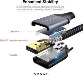 img 3 attached to Braided High Speed DisplayPort Cable: Perfectly Compatible with Display Devices