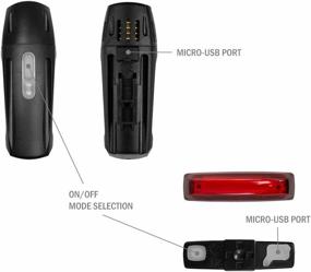 img 1 attached to 🚴 BV Super Bright USB Rechargeable Bike Light Set: Headlight with Free Taillight, Three Light Modes, Water Resistant IP44 - Fits All Bicycles with Two Mounting Options