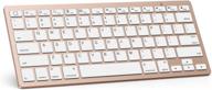 omoton ultra-slim bluetooth keyboard: compatible with ipad 10.2(8th/ 7th gen.), ipad air 4th gen., ipad pro 11/12.9, ipad mini & more. gold. логотип