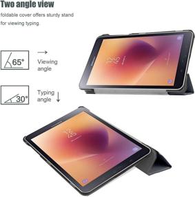 img 1 attached to 📱 ProCase Galaxy Tab A 8.0 2017 T380 T385 Case - Slim Light Smart Cover Stand Hard Shell Case - Grey