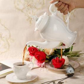 img 3 attached to ☕ Exquisite Porcelain English Teapot Coffee Victoria: Timeless Elegance & Superior Brew