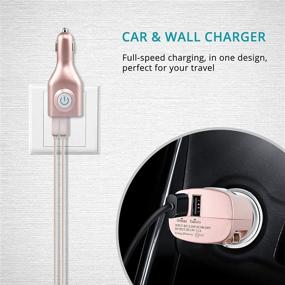 img 3 attached to 🔋 Rose Gold Elepower 2 in 1 Travel Fast Portable Charger Adapter for iPhone 12 Pro Max/11/XS Max/8 7 Plus, Galaxy S21 Ultra S20 S10 Plus, Earbuds, Power Bank, Tablet - Car Charger, Wall Charger