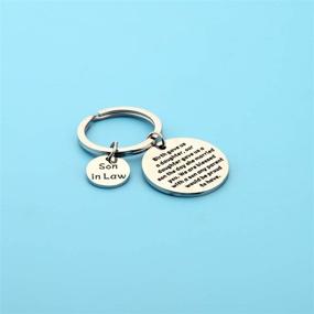 img 2 attached to 🎁 BAUNA Son in Law Keychain: Heartwarming Stepson Gift from Our Beloved Daughter - Perfect Wedding or Special Occasion Present for Son in Law Groom