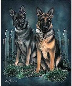 img 1 attached to 🐶 Cozy Up with German Shepherds Dog JQ Signature Plush Queen Blanket - Dedication Design