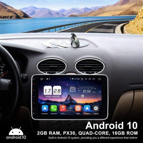 img 3 attached to 🚗 Vanku 10.1" Android 10 Double Din Car Stereo: Fastboot, GPS, WiFi, Android Auto, Backup Camera, USB SD, Detachable Touchscreen