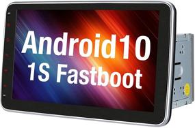 img 4 attached to 🚗 Vanku 10.1" Android 10 Double Din Car Stereo: Fastboot, GPS, WiFi, Android Auto, Backup Camera, USB SD, Detachable Touchscreen