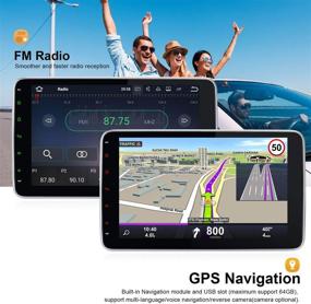 img 1 attached to 🚗 Vanku 10.1" Android 10 Double Din Car Stereo: Fastboot, GPS, WiFi, Android Auto, Backup Camera, USB SD, Detachable Touchscreen