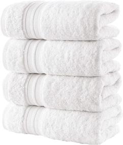 img 4 attached to 🛀 Hammam Linen White Hand Towels 4-Pack – 16 x 30 Turkish Cotton Premium Quality Soft and Absorbent Small Towels for Bathroom – Ideal for Maximum Comfort and Durability