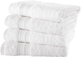 img 3 attached to 🛀 Hammam Linen White Hand Towels 4-Pack – 16 x 30 Turkish Cotton Premium Quality Soft and Absorbent Small Towels for Bathroom – Ideal for Maximum Comfort and Durability