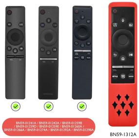 img 1 attached to Red Silicone Protective Case for Samsung Smart TV BN59 Series Remote Controller – Shockproof Anti-Slip Cover for Samsung QLED 8K 4K TV Remote BN59-01312A