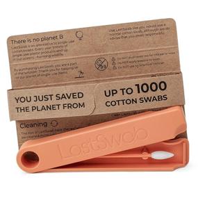 img 4 attached to 🍑 Eco-Friendly Makeup Removal Solution: LastSwab Beauty Reusable Cotton Swabs - Pointed Tips, Easy to Clean - Designed in Denmark (Peach)