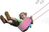 🦧 orangutan heavy duty swing seat 66" - plastic coated chain, playground backyard kids swing set accessories, outdoor replacement with snap hooks, swings for kids and adults (pink) логотип