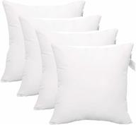 accenthome premium 4 pc pack: hypoallergenic square form pillow sham stuffer 18x18 inches - ultimate comfort for your home décor! logo