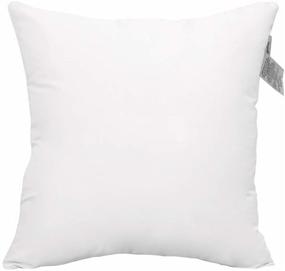 img 3 attached to ACCENTHOME Premium 4 pc Pack: Hypoallergenic Square Form Pillow Sham Stuffer 18x18 Inches - Ultimate Comfort for Your Home Décor!