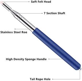 img 3 attached to 🔍 Blue Telescopic Pointer Stick with Hand Lanyard - Ideal Teacher Pointer for Classroom Presentations, Whiteboard Pointers, and Extendable Retractable Features