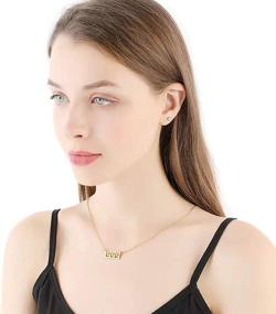 img 3 attached to 🎁 Exquisite 18K Gold Plated Stainless Steel Year Necklace: Perfect Birthday and Anniversary Jewelry for Women and Girls