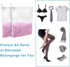 img 1 attached to 👙 GOGOODA Delicates Laundry Bags – Fine Mesh Wash Bag for Lingerie, Underwear, Bra, Silk, Socks – with Convenient Hanging Loop